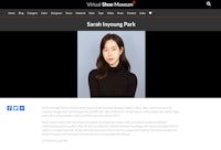 samantha iung-pink's website with a picture of a woman in black
