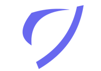 a blue letter n on a black background