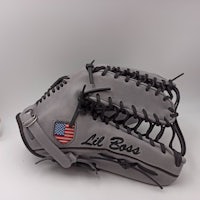 a baseball glove with an american flag on it