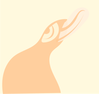 a bird with a long beak on a beige background