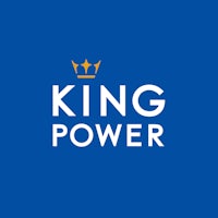 king power logo on a blue background