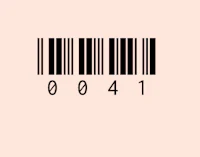 a barcode on a pink background
