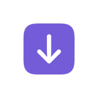 a purple square with an arrow pointing down
