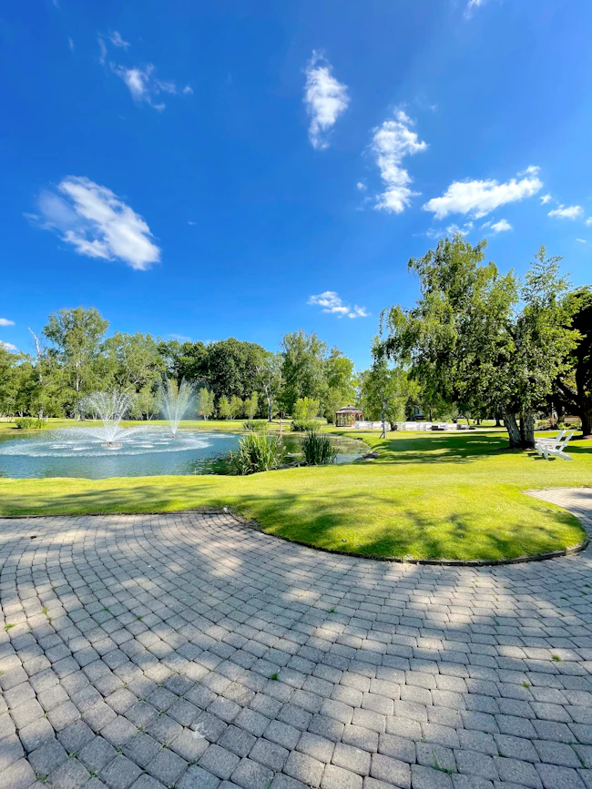 Pond and walkway