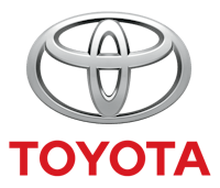 a toyota logo on a black background