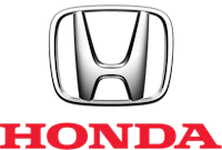 the honda logo on a black background