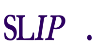 the word slip in purple on a black background