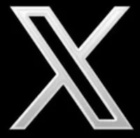 the x logo on a black background