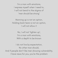 i'm a man with emotions, i'm a man with emotions, i'm a man with emotions,
