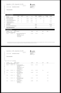 a black and white image of a financial statement