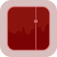 a red square icon with a red line on it