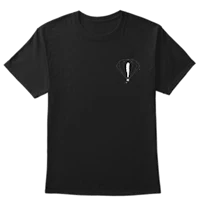 a black t - shirt with an image of a parachute on it
