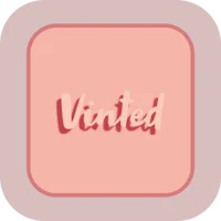 a pink square with the word'vinted'on it