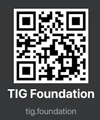 a qr code with the words tig foundation
