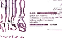 a poster for the glitch art festival