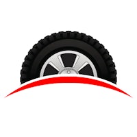 a car tire on a white background