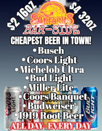 a flyer for the cheapest beer in town