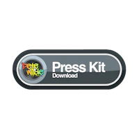 the press kit download button on a black background