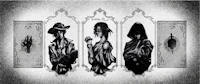 a black and white image of a group of people