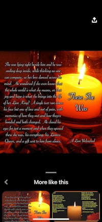 a picture of a candle with text on it