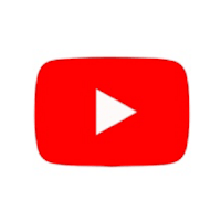 the youtube logo in a white circle