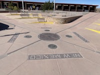 a sidewalk with the words ne mexico on it