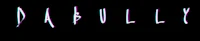 a black background with the word dabully written on it