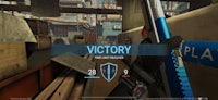 a screenshot of a game with the word victory on it