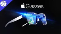the apple glasses logo is shown on a black background