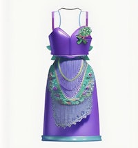 a purple dress on a mannequin