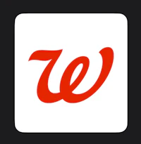 the walgreens logo on a black background