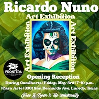 a flyer for the ricardo nuno art exhibition