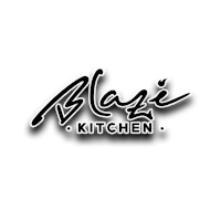 a black background with a white logo for a kitchen