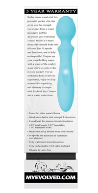 an advertisement for a blue vibrating toy