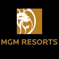 mgm resorts logo on a black background
