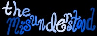 the misunderstood logo on a black background