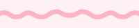 a pink wavy line on a white background