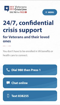 veterans crisis support - screenshot