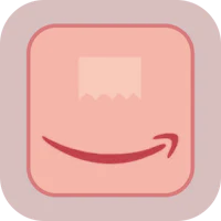 a pink square with a smiley face on it