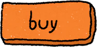 an orange block with the word buy on it