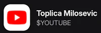 a logo with the words topica milskovic $ youtube