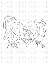 a drawing of a heart with wings on it