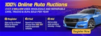 an advertisement for online auto auctions